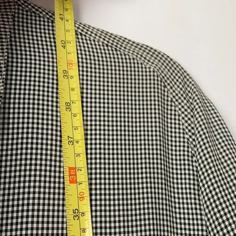 Donna Karan New York Women's Lightweight Plaid Belted Trench Coat Size M
